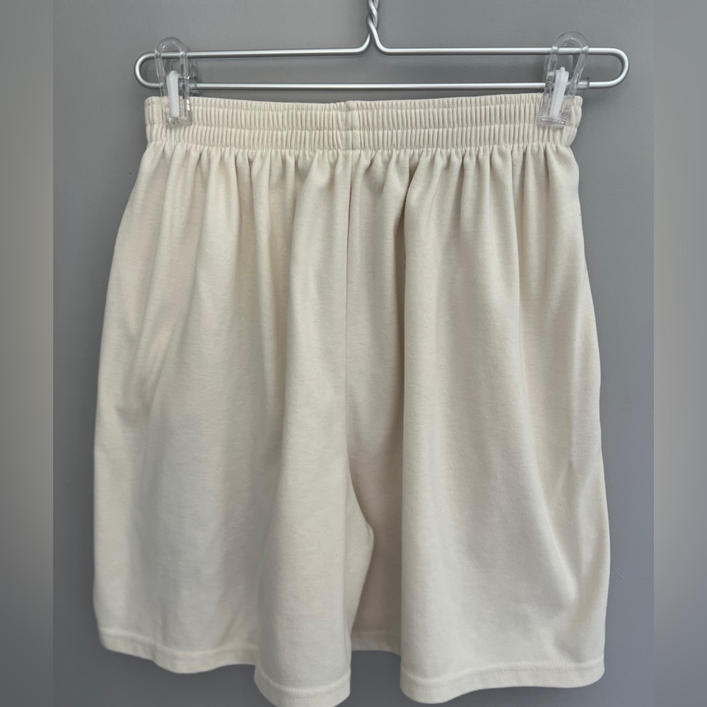 Weekenders Vintage White Athletic Shorts Elastic Waistband Relaxed Fit M